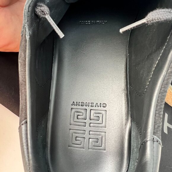 Givenchy Town Low Men Nubuck and Leather Sneakers Black Tan Size 40 - Picture 9 of 11